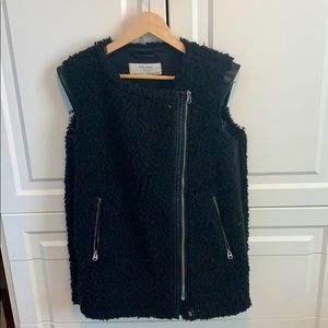 Zara oversized teddy vest